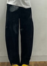 優(yōu)衣庫女裝針織廓形長(cháng)褲/彎刀鐮刀褲子25秋冬新款483722 475344 483722/69藏青色 M 曬單實(shí)拍圖
