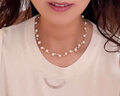 卓麥 小金珠淡水珍珠項鏈年輕款少女復古錯落珍珠鎖骨鏈節日生日禮物 金色錯落淡水珍珠項鏈 曬單實(shí)拍圖