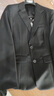 凱戀職業(yè)西服套裝男女同款正裝工作服定制工裝竹襯衫商務(wù)西裝外套1168 黑色二?？?男款 XL 曬單實(shí)拍圖