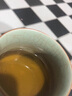 奢龍描金汝窯辦公杯帶手柄過濾泡茶杯開片汝瓷商務(wù)茶水分離個(gè)人杯 描金汝窯仙鶴龍雀杯三件套450ml 450mL 曬單實(shí)拍圖