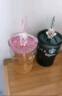 星巴克玻璃杯子新款沁紫色氣泡女生大容量夏季喝水杯吸管茶杯ins風(fēng) 隨享貓爪玻璃杯-塑料吸管450ml 曬單實(shí)拍圖