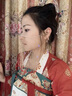 帛雷斯諾漢服面紗古風(fēng)掛耳女生夏季長(cháng)流蘇面紗古裝配飾頭飾超仙氣發(fā)飾面紗 面簾金色(可調節長(cháng)度) 曬單實(shí)拍圖