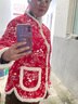 皮爾卡丹（pierre cardin）花棉襖網(wǎng)紅同款小碎花棉衣百搭加厚東北大棉襖復(fù)古潮流中國風(fēng)棉衣 紅色【加絨保暖】 3XL 建議125-138斤 曬單實拍圖