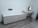 灼依梳妝臺臥室電視柜一體高檔輕奢可伸縮化妝桌巖板書(shū)桌儲物柜多功能 暖白色-送貨上門(mén)包安裝1米梳妝臺+1.2米電視柜+ 曬單實(shí)拍圖