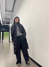 麥檬【壓膠工藝】23年秋冬新款時尚保暖羽絨服外套中長款女5EA980711 黑色5EA980711 XS 曬單實拍圖