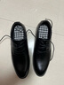 卡帝樂(lè )鱷魚(yú)（CARTELO）軟牛皮男士皮鞋商務(wù)正裝鞋男內增高男鞋加絨皮鞋男9585 黑色 41 曬單實(shí)拍圖