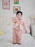 G.DUCKKIDS小黃鴨兒童睡衣秋冬女童三層夾棉加絨加厚小童寶寶家居服保暖套裝 粉色小花 100 尺碼2~3歲【 90-100cm】 曬單實(shí)拍圖