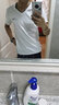 皮爾卡丹莫代爾純棉短袖t恤男v領(lǐng)夏季冰絲薄款半袖體恤雞心領(lǐng)潮流男士衣服 5005白色 M90-115斤 曬單實(shí)拍圖