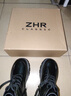 ZHR馬丁靴女冬復古加絨保暖短靴子女時(shí)尚酷颯工裝騎士靴CH18A黑色36 曬單實(shí)拍圖