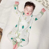 七樂豆嬰兒睡衣小月齡開襠連體衣服幼兒寶寶男寶夏季薄款雙層護(hù)肚空調(diào)服 白色 90cm 曬單實(shí)拍圖