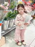 G.DUCKKIDS小黃鴨童裝女童套裝春秋季2024新款兒童衣服女孩洋氣襯衫長褲兩件 碎花蝴蝶結(jié)-粉紅色 110 建議4~5歲【100-110cm】 曬單實(shí)拍圖