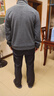 羅蒙（ROMON）外套男秋季商務(wù)立領(lǐng)夾克男保暖仿羊羔絨抓搖粒絨爸爸裝Z19藏青XL 曬單實(shí)拍圖
