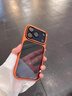 金恒適用蘋果17promax手機殼新款金屬鏡頭全包防摔保護套iphone17pro超薄半透輕奢高級感男air簡約女款 【橙色】金屬鏡頭-自帶拍照按鍵 iPhone 17 Pro Max 曬單實拍圖