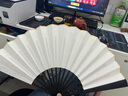 六品堂宣紙半生熟古風(fēng)折扇扇子空白毛筆書(shū)法題字繪畫(huà)扇灑金扇面diy畫(huà)扇 十寸仿烏木平板 曬單實(shí)拍圖
