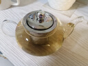禾艾蘇（heisou）高硼硅玻璃茶壺304不銹鋼內(nèi)膽沏茶壺花茶壺耐高溫加厚茶具 400ml淺淺壺 曬單實(shí)拍圖