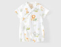 優(yōu)奇斷碼撿漏   嬰兒衣服夏季薄款短袖連體衣寶寶夏裝新生兒和尚服 【紗布款】動物世界 73cm 曬單實(shí)拍圖