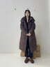 波司登反季冬時尚休閑柔軟舒適長款寬松厚羽脫卸帽羽絨服外套 曬單實拍圖
