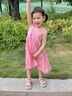靚貝城堡寶寶公主裙子2025新款夏季兒童蝴蝶翅膀演出服女童洋氣連衣裙夏裝 粉色 120碼適合身高105-115厘米 曬單實拍圖