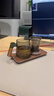 禾艾蘇（heisou）耐熱玻璃茶杯茶水分離杯男女士辦公杯居家泡茶杯茶道杯子木把茶具 光沐杯-透明 500ml 曬單實(shí)拍圖