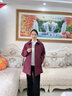 梵花秀（fanhuaxiu）媽媽冬裝新款加棉外套中長(zhǎng)款棉服中老年人棉衣女奶奶秋冬輕薄棉襖 安可拉紅 輕薄保暖羽絨棉服 2XL 建議穿125-140斤 曬單實(shí)拍圖