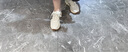 百麗周雨彤同款小金甘25秋復古女商場(chǎng)休閑鞋A8D1DCM5 米色/金色 37 曬單實(shí)拍圖