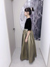 衣諾坊女童禮服長裙兒童花童女孩演出服 香檳金長裙170cm 曬單實(shí)拍圖