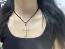 喜福康正品和田玉十字架吊墜男女款本命年轉(zhuǎn)運(yùn)白玉掛件項(xiàng)鏈玉石玉墜玉佩 精美掛繩 配925銀珠 手工編織 【 曬單實(shí)拍圖