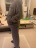 Charm Kendo睡衣男士冬季珊瑚絨休閑保暖純色青少年法蘭絨家居服套裝可外穿 灰色 XL 送男友送老公 （130-150斤） 曬單實(shí)拍圖