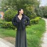艾萊依羽絨服女士2025新款連帽面包服寬松顯瘦下擺抽繩防風(fēng)保暖短款外套 月夜黑 M 【建議110-130斤】160 曬單實(shí)拍圖