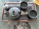 覓陶 建水紫陶茶壺馬平光純全手工仿生根藝壺高端茶具套裝禮盒泡茶壺 古木逢春（一壺兩杯） 230ml 曬單實(shí)拍圖