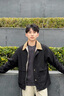 JEEP SPIRIT300斤外套男春秋季翻領(lǐng)上衣服寬松休閑胖子大碼男裝加肥加大夾克 8816黑色 L 90-120斤 曬單實(shí)拍圖