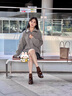 DXOT韓系慵懶風(fēng)灰色長袖針織毛衣衛(wèi)衣外套女2025秋冬新款氣質(zhì)寬松上衣 深灰色 M 45/55kg 曬單實(shí)拍圖