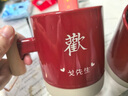CKULH德國結婚牙刷杯子套裝牙杯一對紅色漱口杯陪嫁洗漱杯牙缸牙刷 (贈牙刷一對)滿(mǎn)心歡囍木柄對杯 曬單實(shí)拍圖