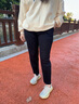 安踏（ANTA）運(yùn)動(dòng)長(zhǎng)褲女冬季密暖絨保暖純棉黑色運(yùn)動(dòng)褲衛(wèi)褲162447312N 基礎(chǔ)黑-2 L (女170) 曬單實(shí)拍圖