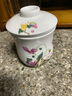 金嵐玉唐山骨瓷指環(huán)金把手茶漏杯燙金杯茶杯帶蓋帶茶隔包金工藝馬克杯 虞美人草-茶漏杯1個(gè) 曬單實(shí)拍圖
