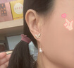 KLUCK老鳳凰金店款鑲石蝴蝶耳釘女小眾設計感長(cháng)款珍珠耳墜2024年新款 鋯石蝴蝶珍珠耳環(huán) 曬單實(shí)拍圖