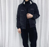 杰遜斯立領羽絨服男冬季短款加厚保暖白鴨絨潮牌痞帥男士羽絨外套上衣服 黑色 XL 曬單實拍圖