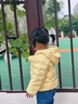 Teenie Weenie Kids小熊童裝24冬季款男女寶寶熊耳連帽羽絨服 黃油小吐司（黃色） 100 cm 曬單實拍圖