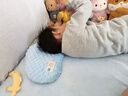 科迷熊兒童枕頭扇形加長(cháng)低枕1月嬰兒2寶寶3幼兒園6學(xué)生7歲以上9四季通用 曲面護頸【藍熊豆豆枕】 50x24x3cm【嬰兒枕】0-2歲 曬單實(shí)拍圖