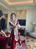 泰勒馬丁秀禾服新娘婚紗2025新款秋冬加厚毛領(lǐng)結(jié)婚禮服中式嫁衣敬酒服旗袍 231207 L 曬單實拍圖