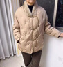 俞兆林媽媽裝冬裝保暖棉襖洋氣棉服高貴夫人小個(gè)子新中式外套中老年女裝 卡其色 （棉服） XL 【建議110斤內】 曬單實(shí)拍圖