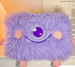 QUEENJOY沖水熱水袋卡通可愛(ài)女生注水式學(xué)生暖手袋毛絨套防爆灌水袋暖寶寶 紫色長(cháng)毛怪+注水袋 曬單實(shí)拍圖