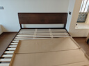 京東京造實(shí)木床 蘭亭序北美FAS級黑胡桃木環(huán)保水性漆主臥雙人床1.8x2米 曬單實(shí)拍圖