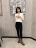 ZHR堆堆短靴女厚底復古西部牛仔靴棕色美拉德褲管馬丁靴KN191A棕色37 曬單實(shí)拍圖