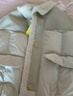 三彩2025冬季新款【90白鵝絨】短款寬松羽絨服拼接立領(lǐng)外套M 米白色 L 165/88A 曬單實(shí)拍圖