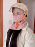趣木也騎車(chē)帽子女秋冬季防寒抓絨加厚保暖護臉面罩防風(fēng)圍脖一體滑雪帽男 SLDZ騎行帽—【卡其】 曬單實(shí)拍圖