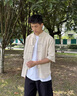 羅蒙（ROMON）亞麻短袖襯衫男夏季棉麻上衣2025新款男裝中國(guó)風(fēng)唐裝半袖襯衣 麻色 夏季新款 L 115至135斤 曬單實(shí)拍圖