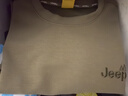 JEEP吉普衛衣男春秋季圓領(lǐng)長(cháng)袖T恤男士寬松休閑衣服男裝 軍綠 XL 曬單實(shí)拍圖