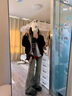 棉致座山雕大毛領(lǐng)連帽棉服女冬季新款棉衣派克服羽棉襖絨服外套加厚 鳳523黑色【高品質(zhì)】 M 110-125斤 曬單實(shí)拍圖