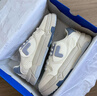 FILA FUSION斐樂潮牌女鞋BANK DX舒適場下滑板鞋時尚百搭小白鞋厚底鞋 奶白/永恒藍(lán)-GI 38 曬單實拍圖